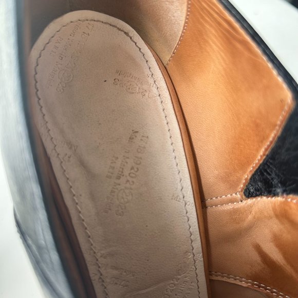 Maison Martin Margiela Black Leather pumps block heel - Picture 5 of 6